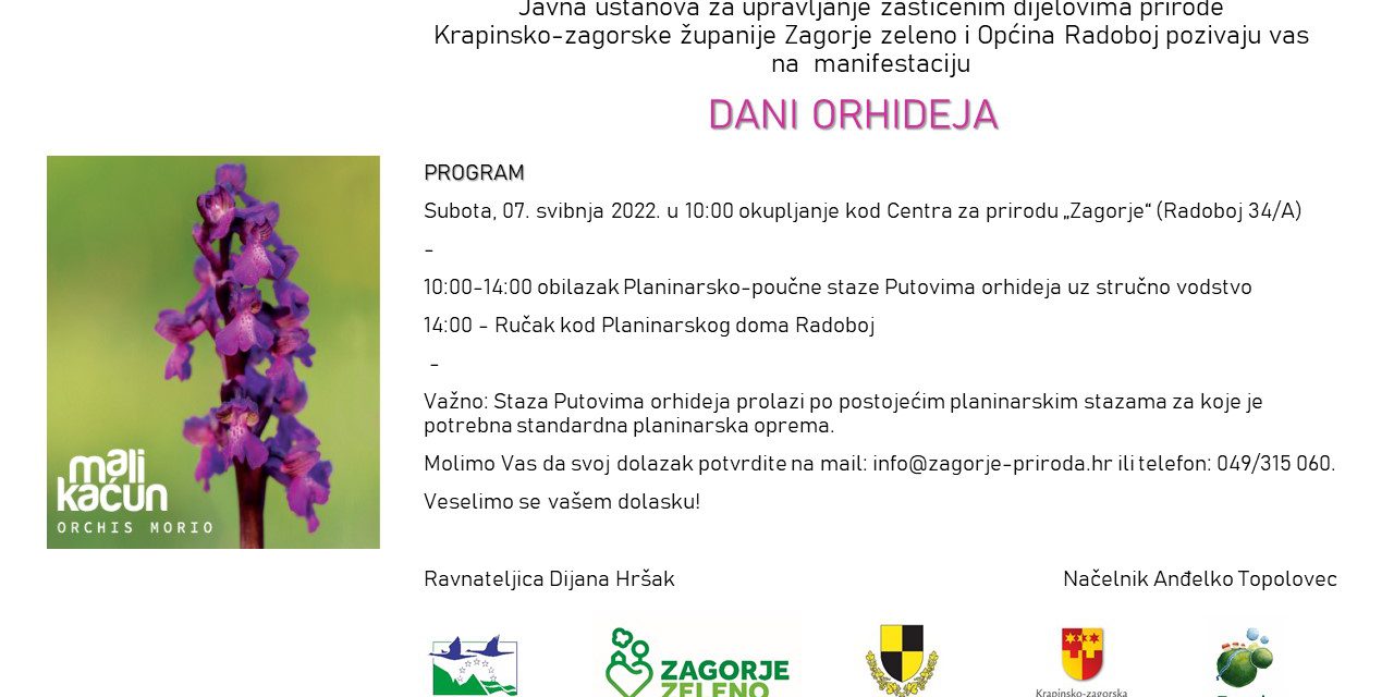Dani orhideja 2022 poziv